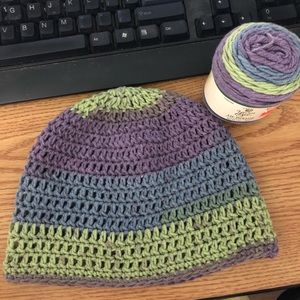 Hand crocheted beanie
